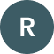 Ein dunkelgrüner Kreis mit einem weißen Großbuchstaben "R" in der Mitte, der an ein Benutzerprofilsymbol erinnert.